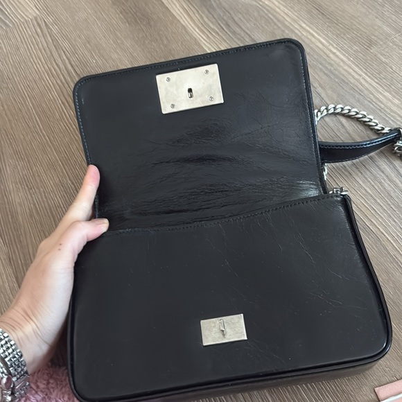 like new miu miu black pattina matelasse patent leather bag - Picture 5 of 8